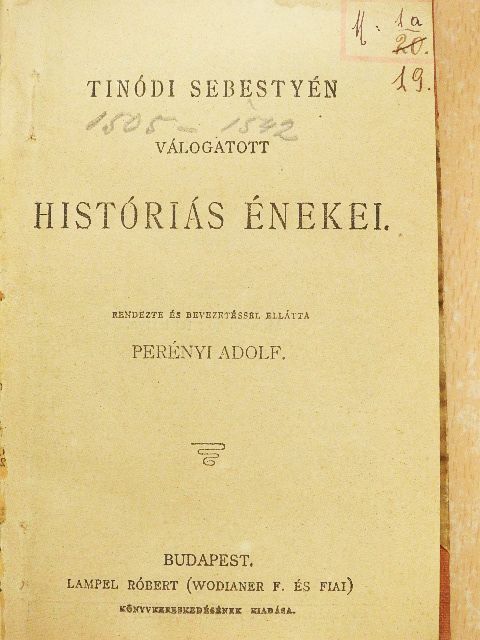 Balassa Bálint - Tinódi Sebestyén válogatott históriás énekei/Balassa Bálint válogatott költeményei/Szigeti veszedelem [antikvár]