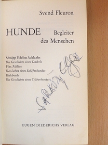 Svend Fleuron - Hunde - Begleiter des Menschen [antikvár]