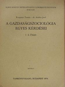 Dr. Andics Jenő - A gazdaságszociológia egyes kérdései 1-2. [antikvár]