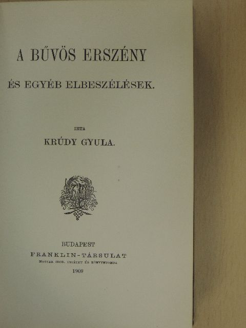 Krúdy Gyula - A bűvös erszény [antikvár]