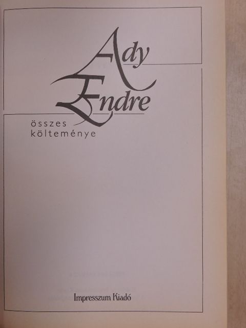 Ady Endre - Ady Endre összes költeménye [antikvár]