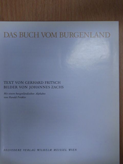 Gerhard Fritsch - Das Buch vom Burgenland [antikvár]
