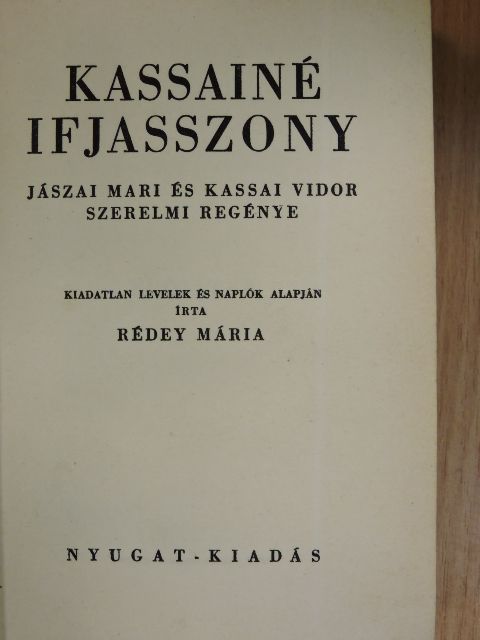 Rédey Mária - Kassainé ifjasszony [antikvár]