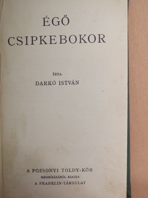 Darkó István - Égő csipkebokor [antikvár]