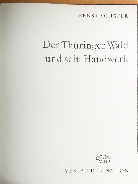 Ernst Schäfer - Der Thüringer Wald und sein Handwerk [antikvár]