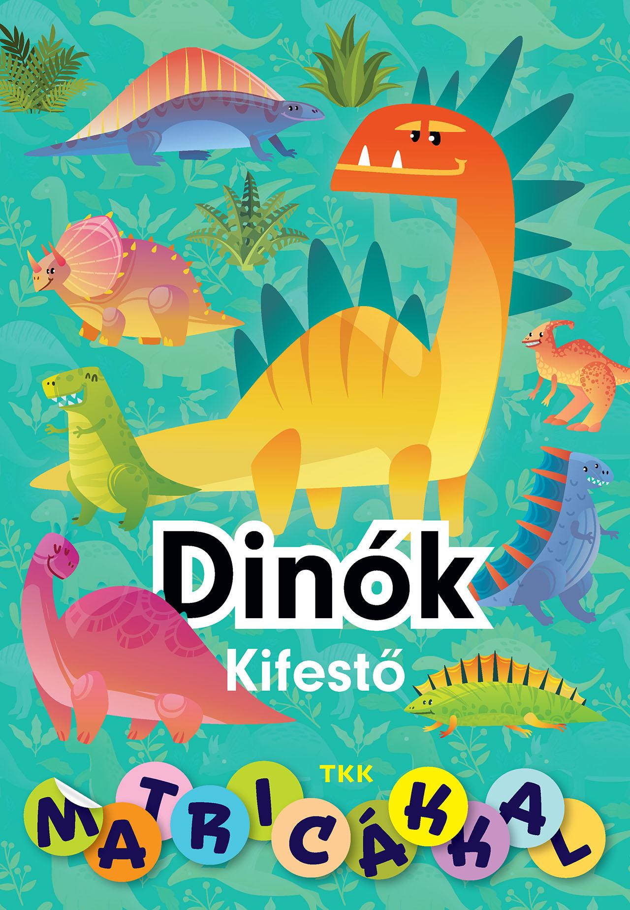 tkk team - Dinók matricás kifestő