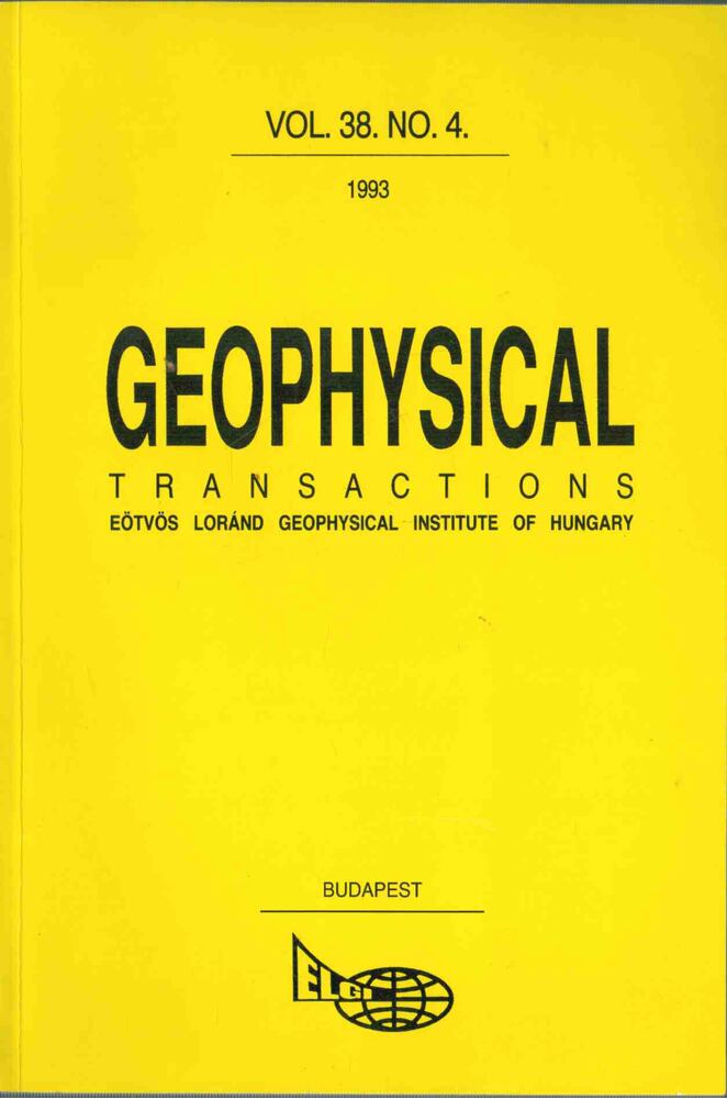 Hegybíró Zsuzsanna - Geophysical Transactions vol. 38. no. 4. [antikvár]