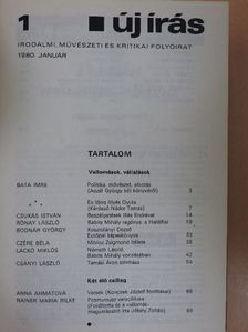 Anna Ahmatova - Új Írás 1980. (nem teljes évfolyam) [antikvár]