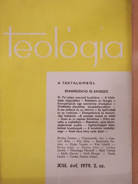 Csanád Béla - Teológia 1979/2. [antikvár]