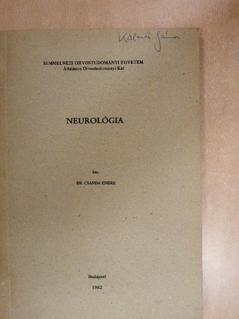 Dr. Csanda Endre - Neurológia [antikvár]