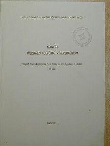 Magyar földrajzi folyóirat - Repertórium [antikvár]