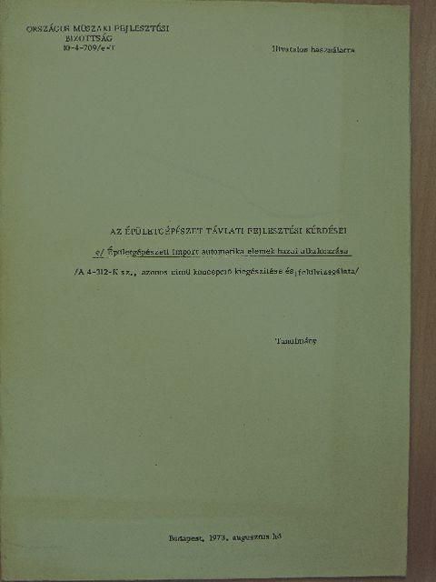 Balázs László - Az épületgépészet távlati fejlesztési kérdései e/ [antikvár]