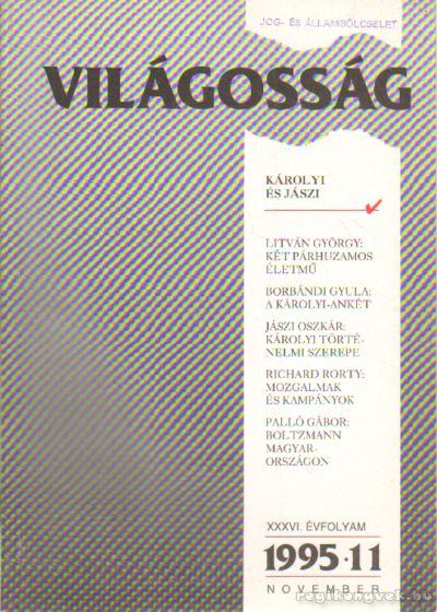 PAPP GÁBOR - Világosság 1995/11. [antikvár]
