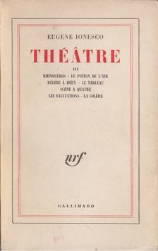 IONESCO, EUGÉNE - Théatre III. [antikvár]