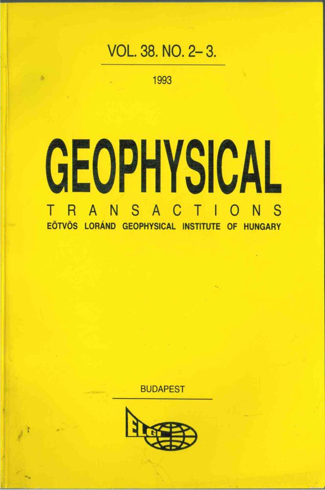 Hegybíró Zsuzsanna - Geophysical Transactions vol. 38. no. 2-3. [antikvár]