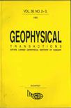 Hegybíró Zsuzsanna - Geophysical Transactions vol. 38. no. 2-3. [antikvár]
