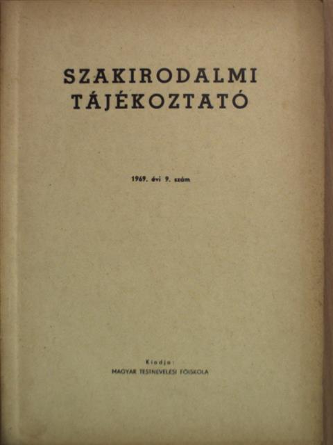Szakirodalmi tájékoztató 1969/9. [antikvár]