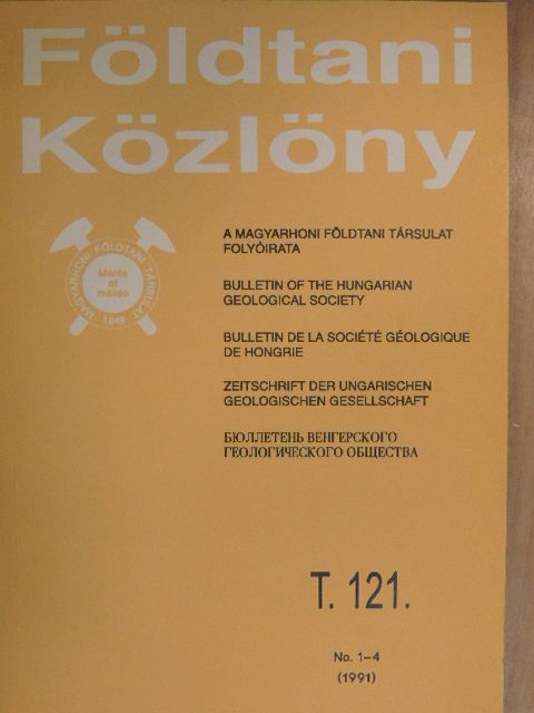 Balogh Kadosa - Földtani Közlöny 1991/1-4. [antikvár]