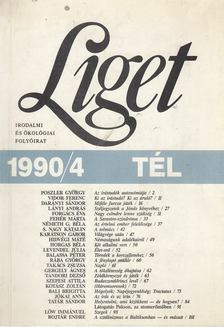 Levendel Júlia, Horgas Béla - Liget 1990/4 Tél [antikvár]