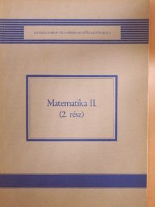Dr. Dömötör Gábor - Matematika II./2. [antikvár]