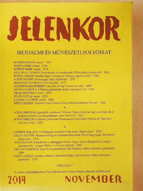 Anne Frank - Jelenkor 2014. november [antikvár]