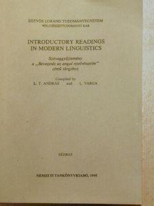 L. Varga - Introductory readings in modern linguistics [antikvár]