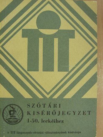 Szótári kísérőjegyzet [antikvár]