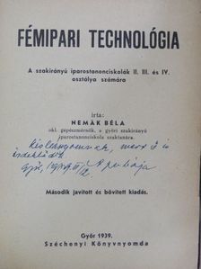 Nemák Béla - Fémipari technológia [antikvár]