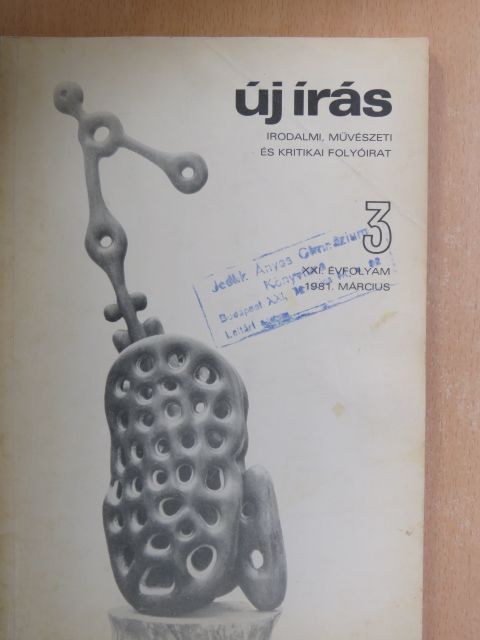 Ágh István - Új Írás 1981. március [antikvár]