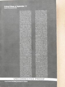 Achin Vanaik - Critical views of september 11 [antikvár]