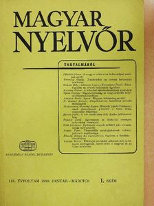 Antalné Szabó Ágnes - Magyar Nyelvőr 1989. január-március [antikvár]