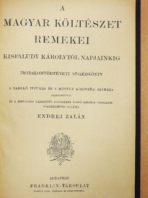 Ábrányi Emil - A magyar költészet remekei [antikvár]