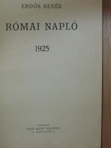 Erdős Renée - Római napló 1925 [antikvár]