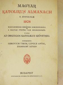 Áldásy Antal - Magyar Katolikus Almanach 1928. [antikvár]