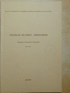 Földrajzi folyóirat - Repertórium [antikvár]