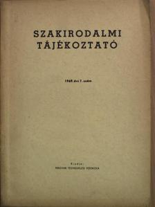 Szakirodalmi tájékoztató 1969/7. [antikvár]