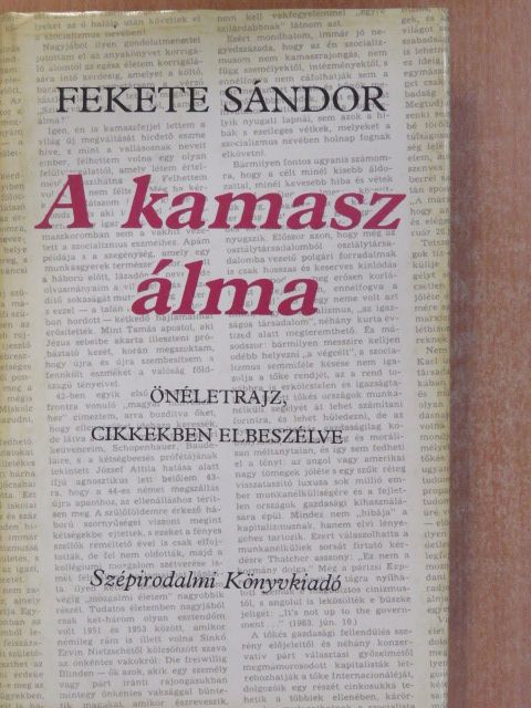 Fekete Sándor - A kamasz álma (dedikált példány) [antikvár]