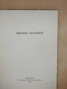 Ignotus - Ignotus verseiből [antikvár]