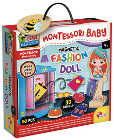 LIS98361 - Montessori baby fa mágneses öltöztetős játék