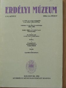 Balogh Béla - Erdélyi Múzeum 1994/3-4. [antikvár]