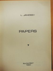 Ádám András - Papers 7. [antikvár]