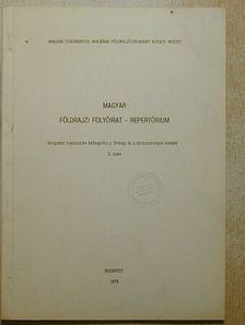 Magyar földrajzi folyóirat - Repertórium [antikvár]