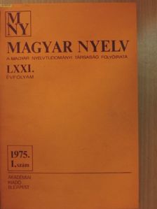 Antal László - Magyar Nyelv 1975/1-4. [antikvár]