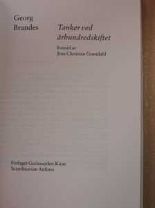 Georg Brandes - Tanker ved arhundredskiftet/Thoughts on the Turn of the Century [antikvár]