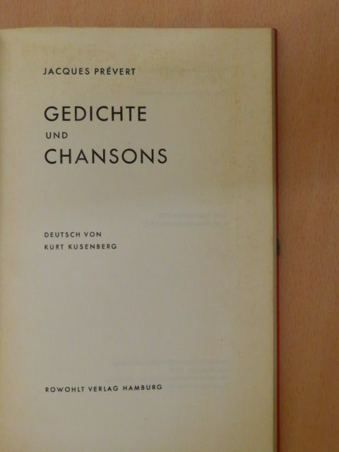 Jacques Prévert - Gedichte und Chansons [antikvár]