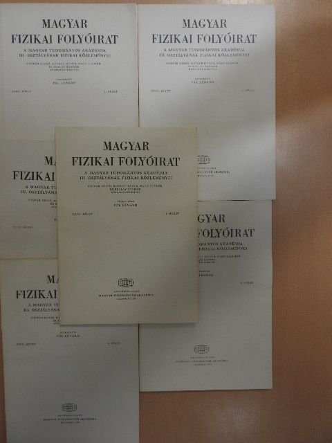 Belák Sándor - Magyar Fizikai Folyóirat XXVII. kötet 1-6. füzet [antikvár]
