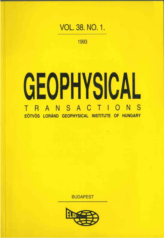 Hegybíró Zsuzsanna - Geophysical Transactions vol. 38. no. 1. [antikvár]