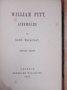 Lord Macaulay - William Pitt, Atterbury [antikvár]