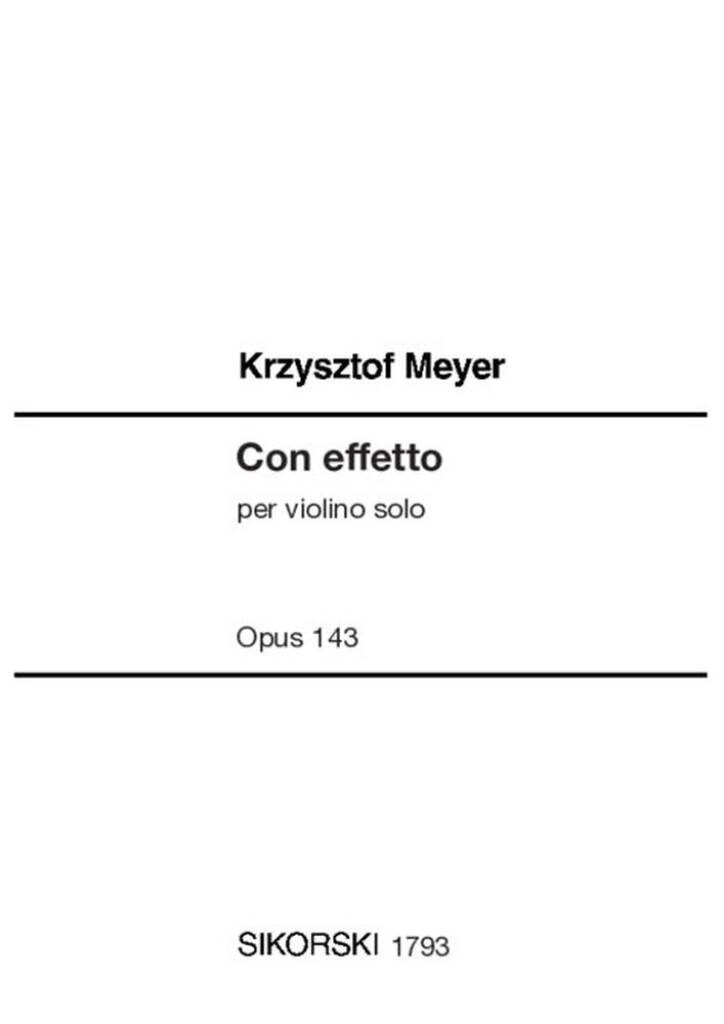 MEYER, KRZYSHTOF - CON EFFETTO PER VIOLINO SOLO