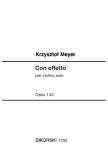 MEYER, KRZYSHTOF - CON EFFETTO PER VIOLINO SOLO